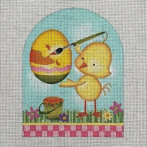 Melissa Shirley Designs Needlepoint Canvas Chick Painting Egg Easter